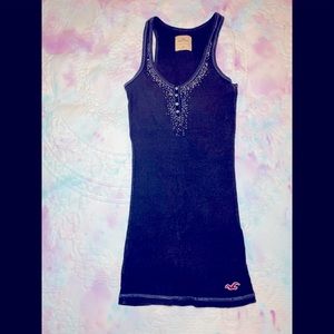 Vintage Hollister navy blue bling detail tank top